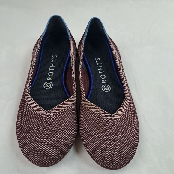 Rothy's Birdseye Plum Round Toe Flats Size 8.5W - Picture 10 of 10